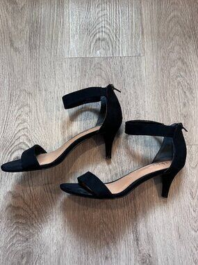 Style & Co Black Ankle Strap Heels Size 8